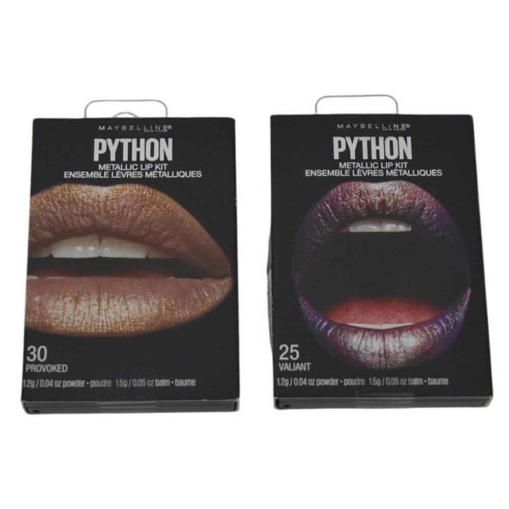 Maybelline Python Metallic Lip Kit Valiant 25 Provoked 30